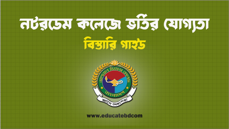 নটরডেম কলেজে ভর্তির যোগ্যতা ২০২৫