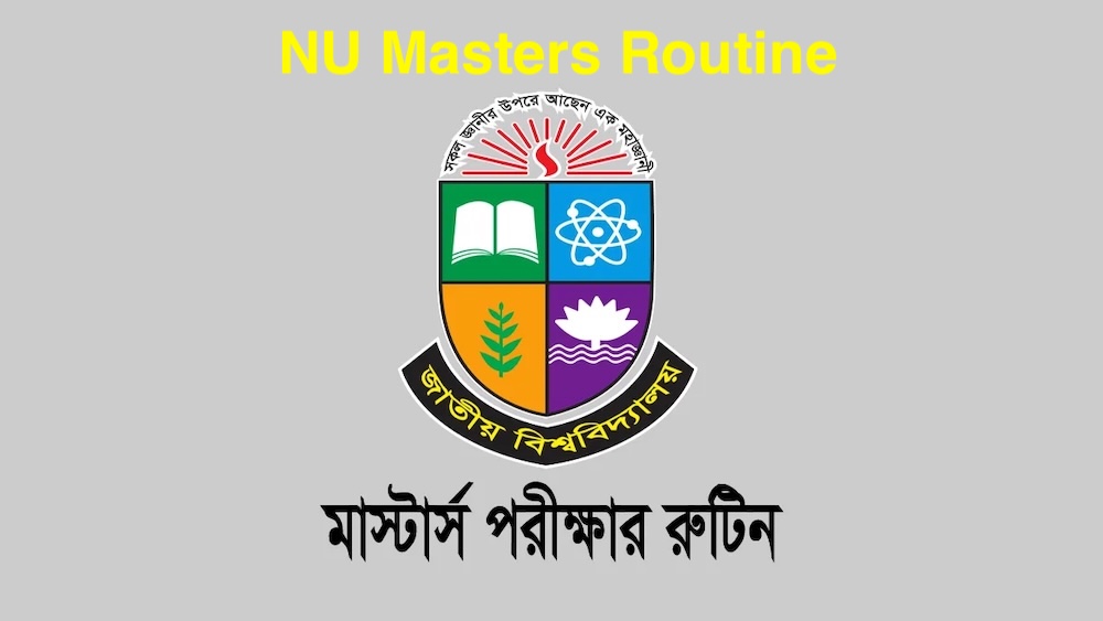 NU Masters Final Year Routine 2026 - মাস্টার্স ফাইনাল পরীক্ষার রুটিন ২০২৬