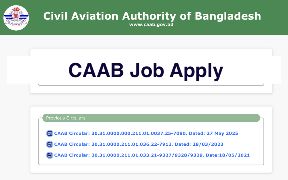 CAAB Job Circular 2026 caab.teletalk.com.bd Apply